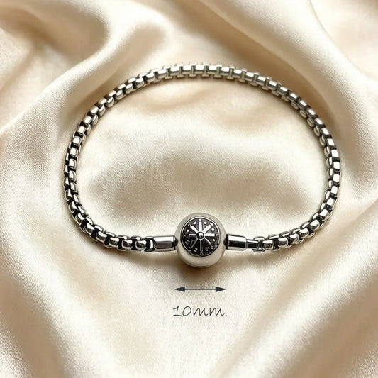 Karma Diy Link Chain Bracelets New 925 Sterling Silver Gift for Men & Women Europe Style Fashion Jewelry Beads Acessories