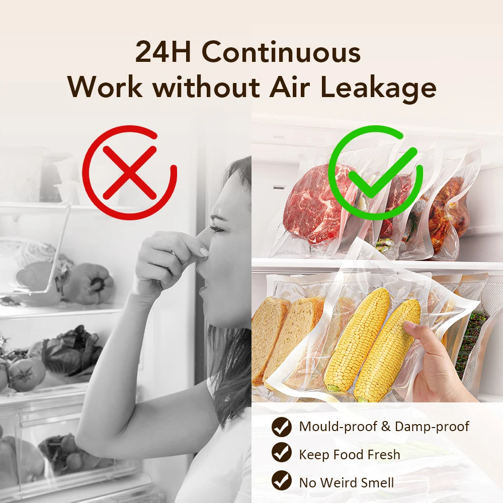 280/200mm 110/220V Heat Seal Machine Household Impulse Vacuum & Power Suction Food Meat Plastic Bag Sealer Kitchen Fruit Storage