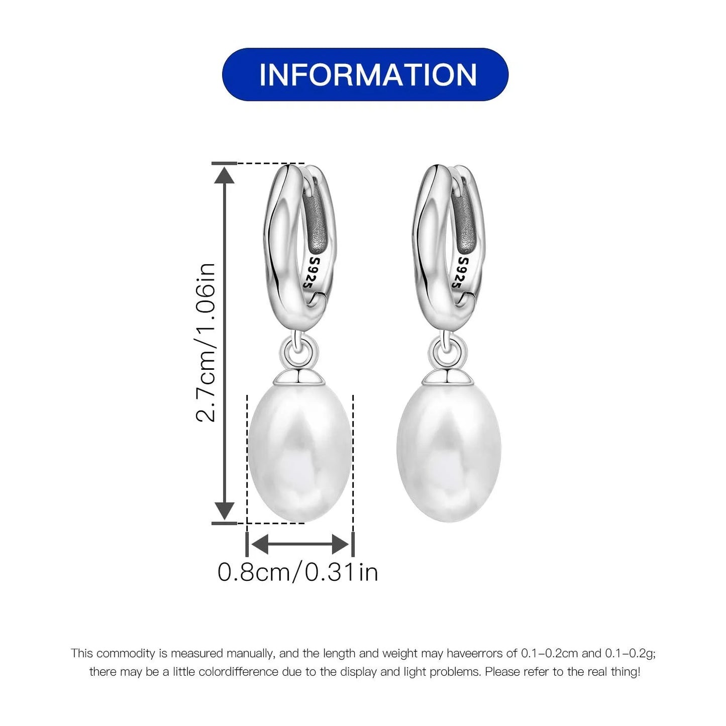 CYCUFF S925 Sterling Silver Zircon Simple Geometry Big Double Ring Earrings Birthday Party Gift Trend 2025 Jewelry Women Earring