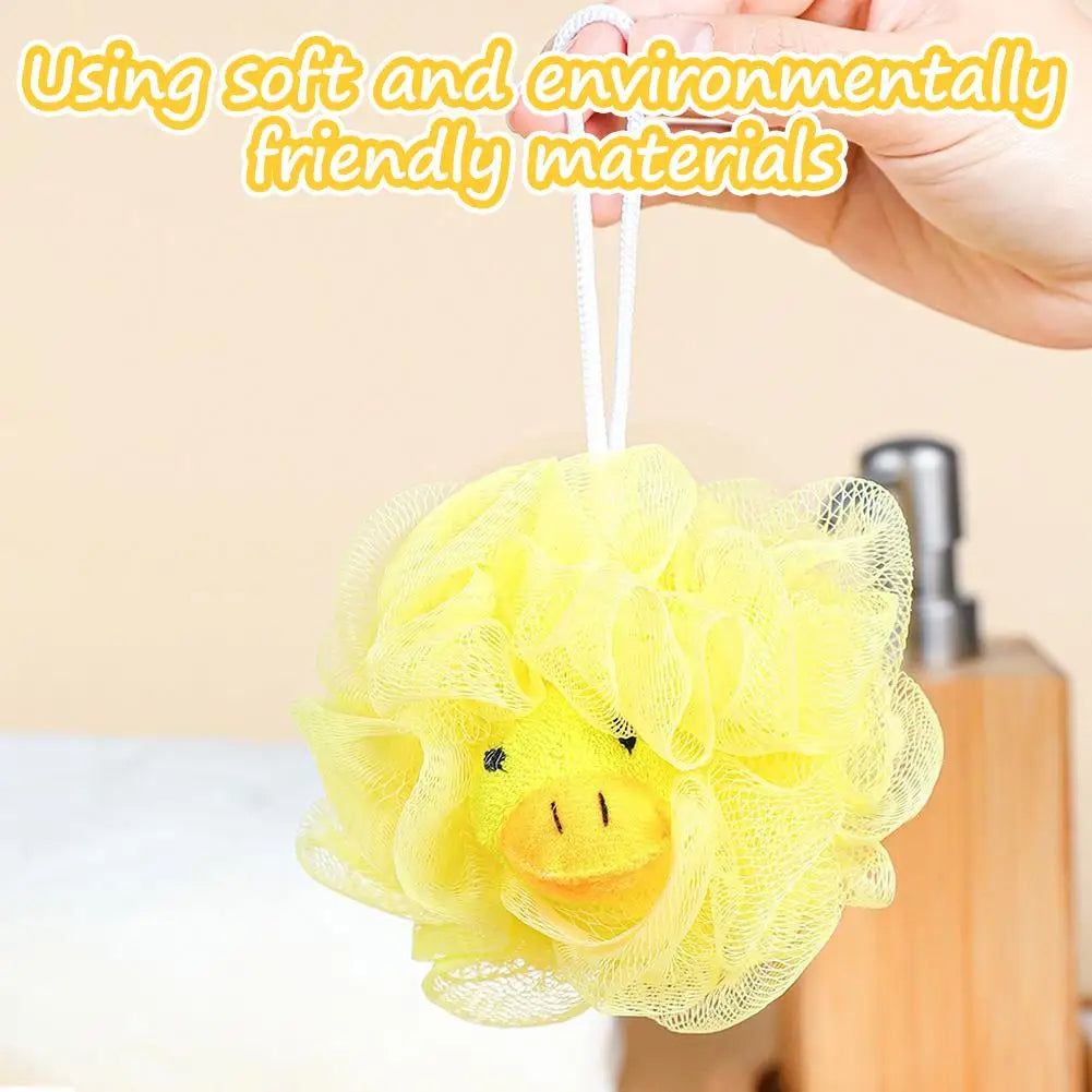 Bath Sponges Animal Kids Loofah Bath Pouf Mesh Animal Toy Bath Sponge Colorful Cartoon Body Scrubber Balls Shower Mesh for Kids