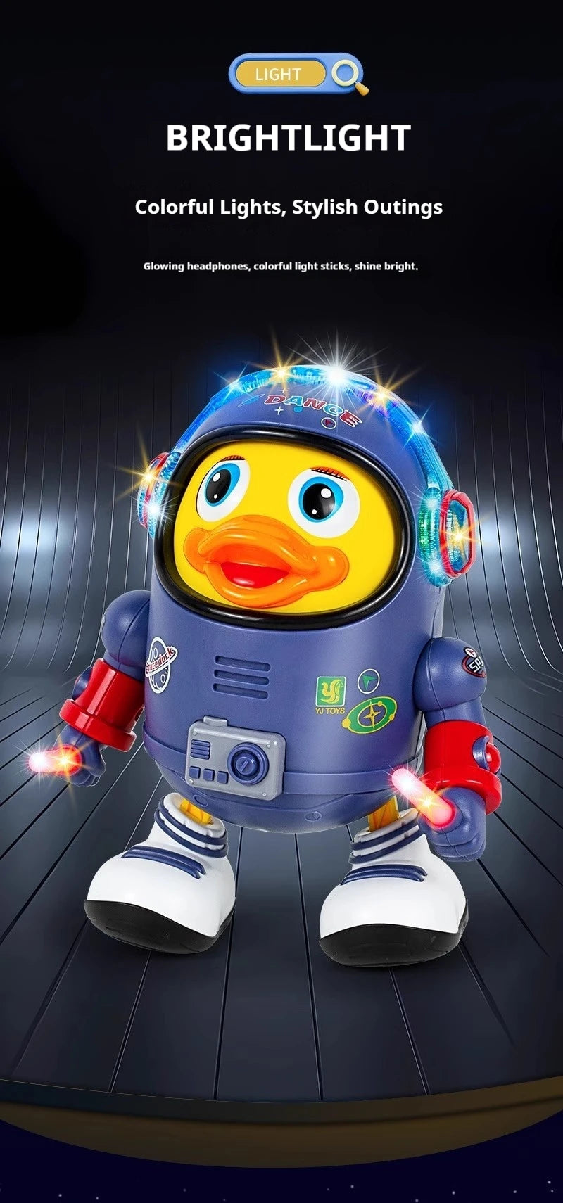 Hot Sale Electric Dancing Space Duck, Singing & Swaying Robot Toy, Interactive Educational Learning Gift for Kids