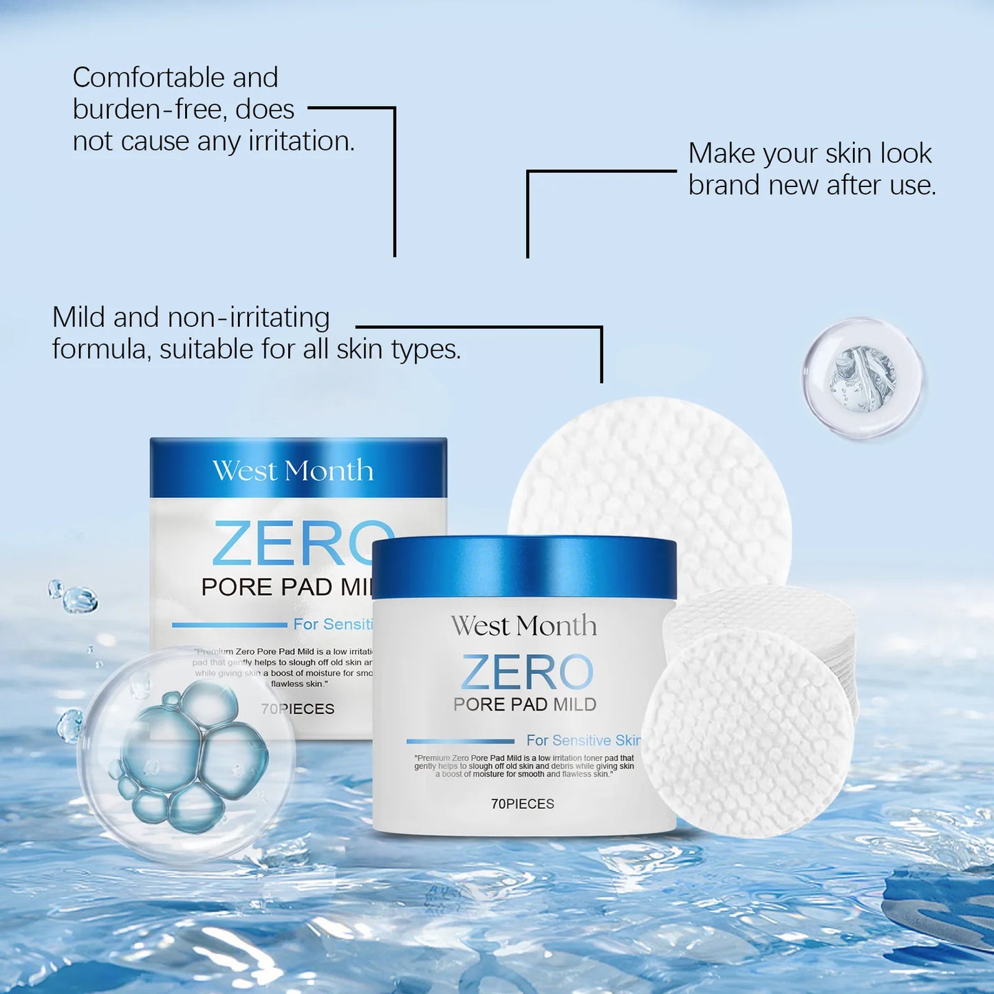 Salicylic Acid Cleaning Cotton Pads Shrink Pores Remove Blackheads Dead Skin Acne Repair Exfoliate Moisturizing Facial Skin Care