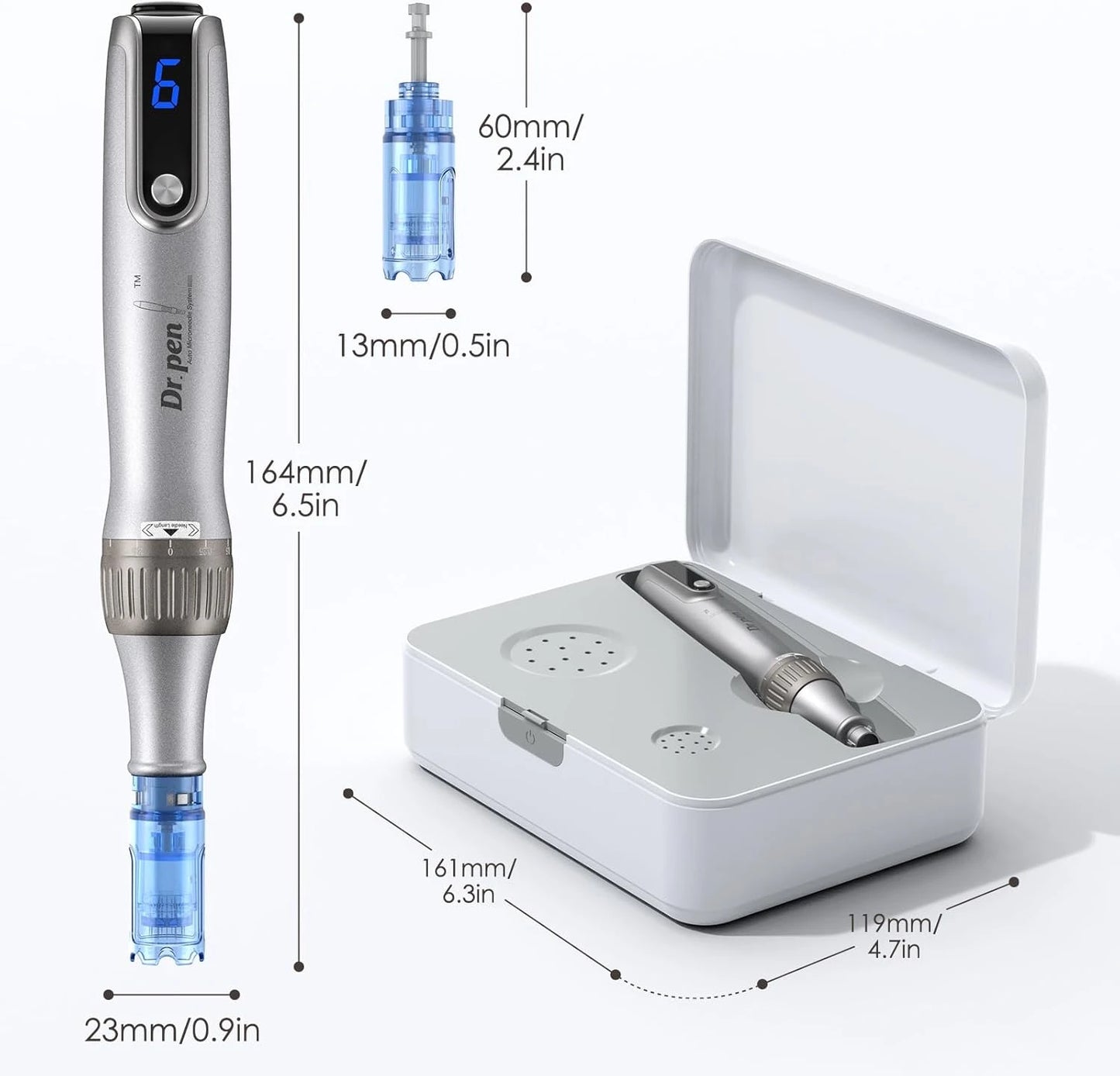 M8S Dr.pen With 32 Needles Catridges Length Needles 0.25mm Derma Pen