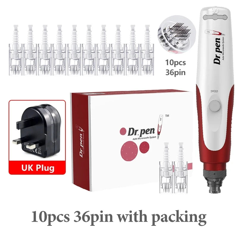 Dr.pen Ultima N2 with 12pcs Cartridge Nano Skin Care Kit 0.25mm Needle Derma Pen Micro Skin Rejuvenation Machine
