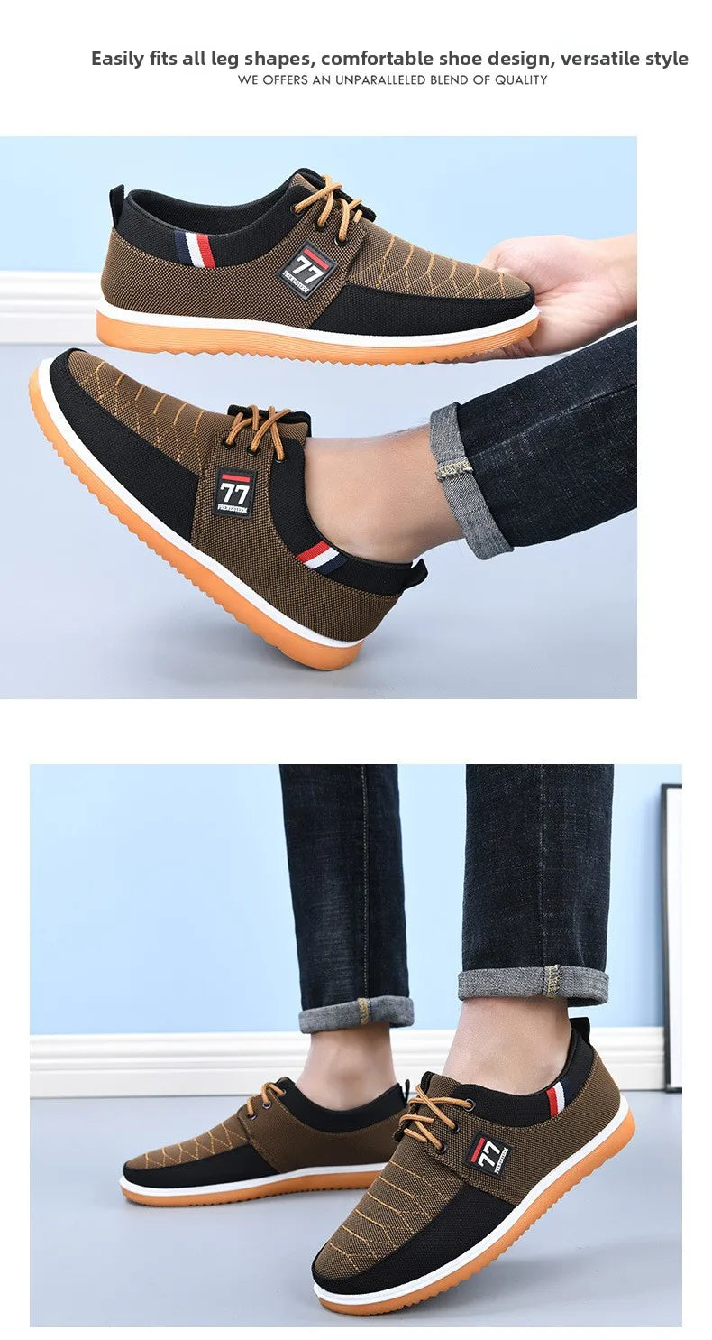 Beijing Old Man Canvas Shoes Unisex Casual Workwear Breathable Lightweight Wear-resistant Slip-On round Toe Flat Heel Shoes