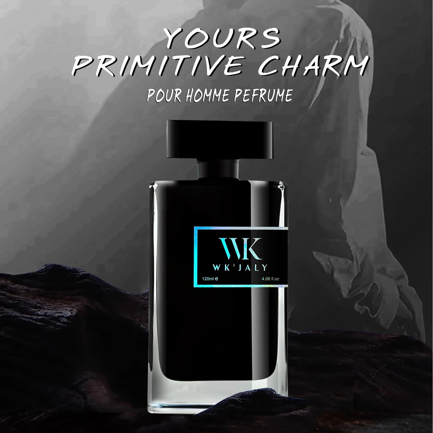 WK JALY Eau De Parfum For Men, With Notes of Bergamot, Woody, Rosemary, Men's Cologne Perfume, Long Lasting Scent, 120ml/4 oz