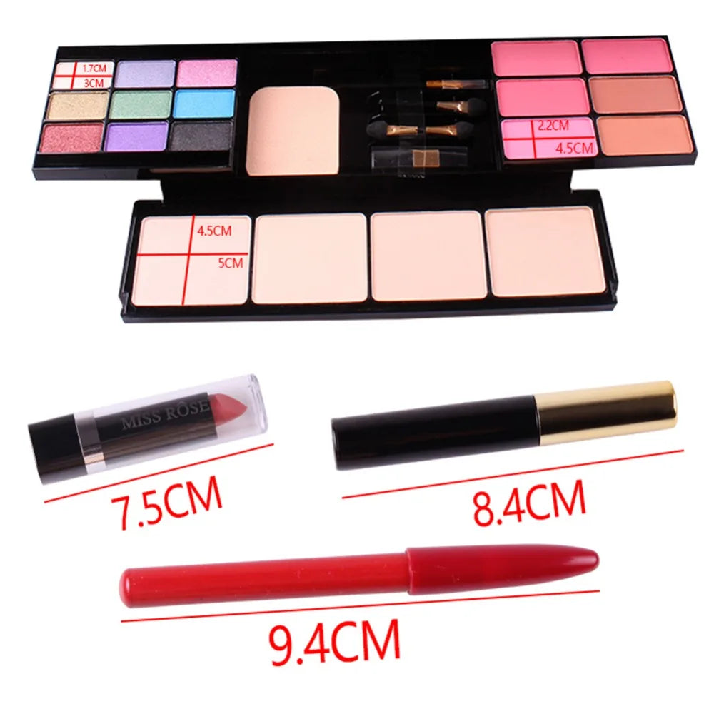 MISS ROSE Makeup Set Box Professional Eyeshadow Lip Gloss Stick Foundation Blush Powder Makeup Kit Maquiagem Cosmetics