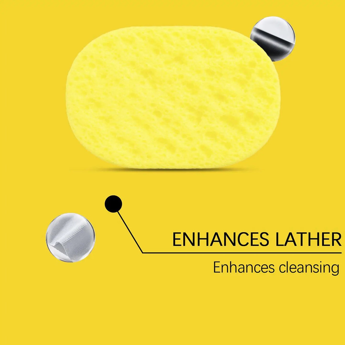 Lemongrass Lemon Bath Sponge Exfoliating Remove Oil Control Daily Body Cleansing Refreshing Brightening Skin Shower Use