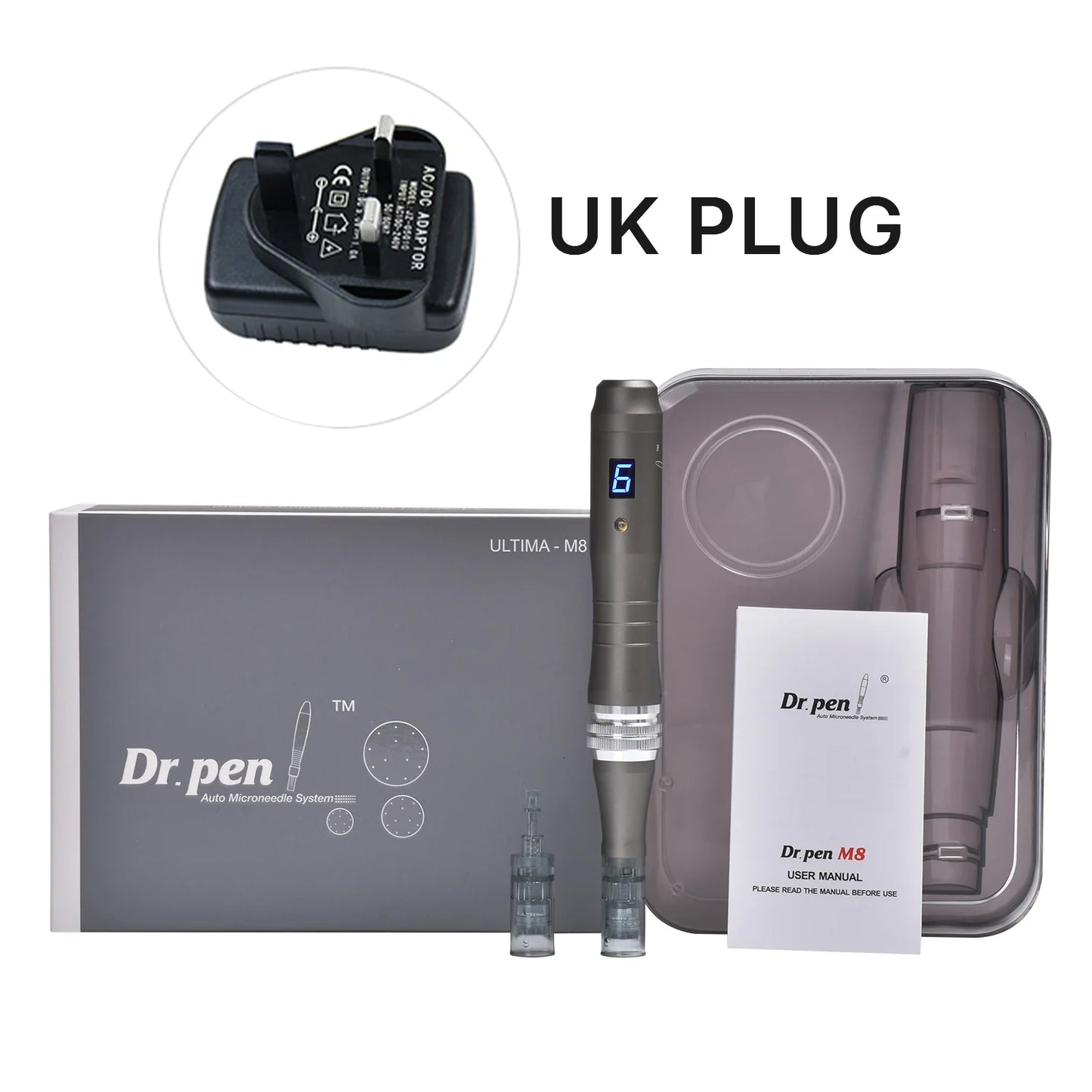 Authentic Dr pen Ultima M8 -W Microneedling Face Hair Care Wireless Derma Pen Beuty Machine Needle length 0.25 mm