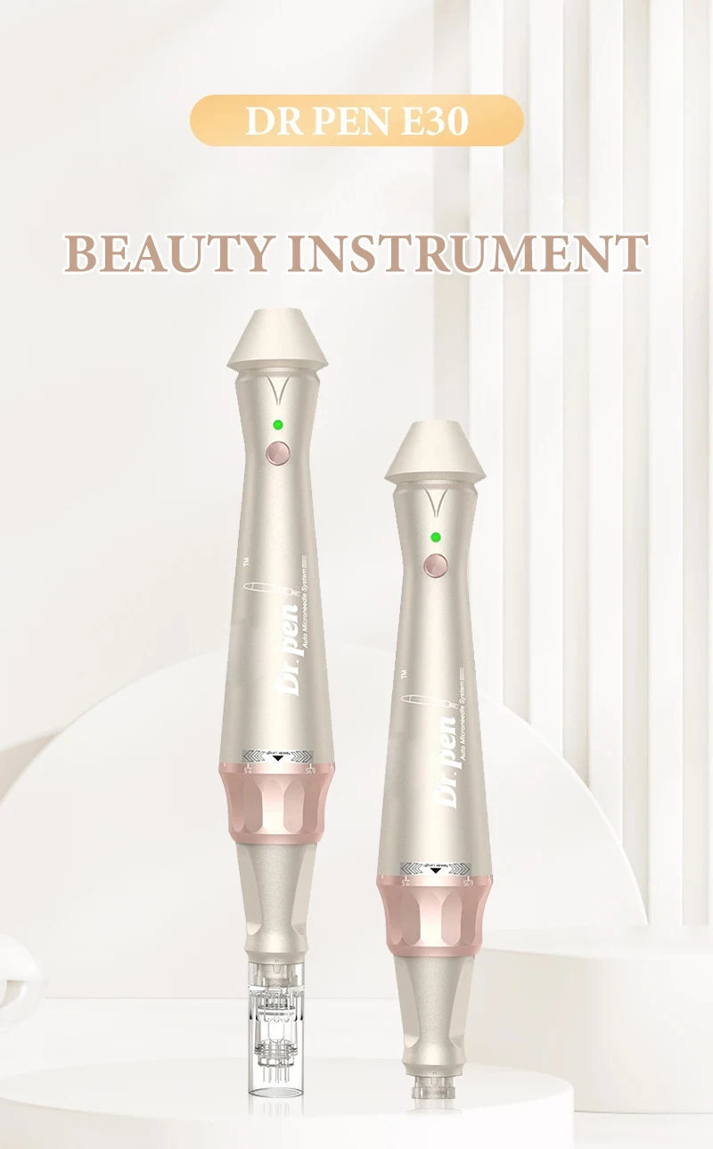 Dr.pen E30 with 12pcs Pen with Cartridges Nano Wireless Skin Care Kit Skin 0.25mm Needle Pen Skin Rejuvenation Machine
