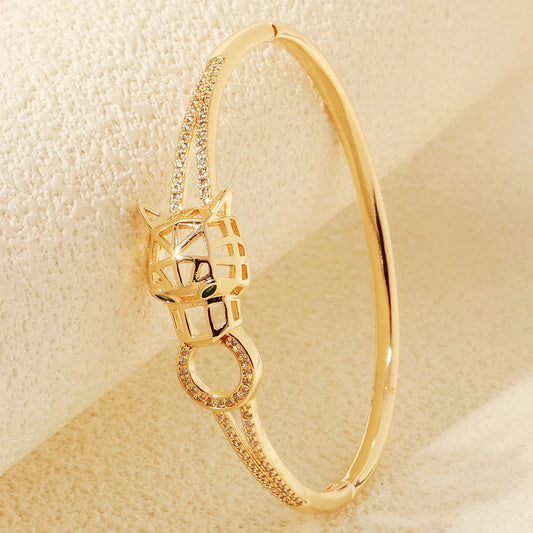 Miallo Fashion Golden Women's Snake Stainless Steel Bracelets Green Eyes Summer Bangles Brand Jewelry Accessories As Gifts