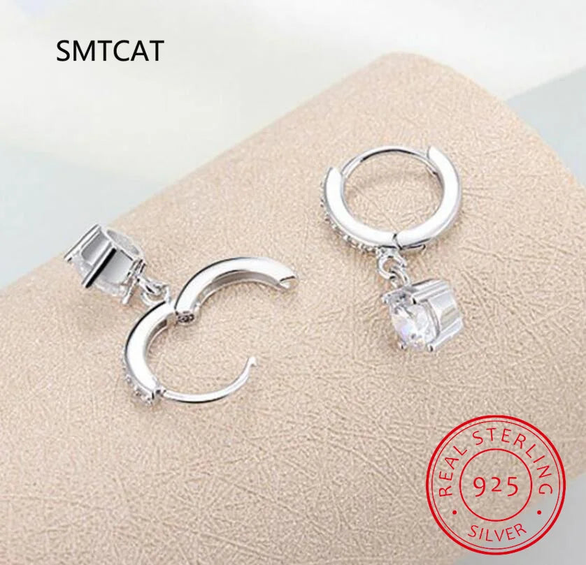 3 Carat Gra Certified Original Moissanite Hoop Earrings 925 Sterling Silver D Color Lab Diamond Drop Earrings for Women Jewelry