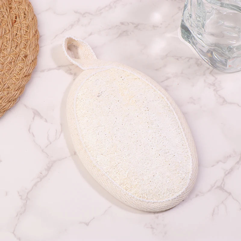 【Natural Loofah Body Scrubber Soft Exfoliating Sponge Shower Brush Cleaner Pad Body Skin Care Tool Bath Exfoliator Shower Puff】