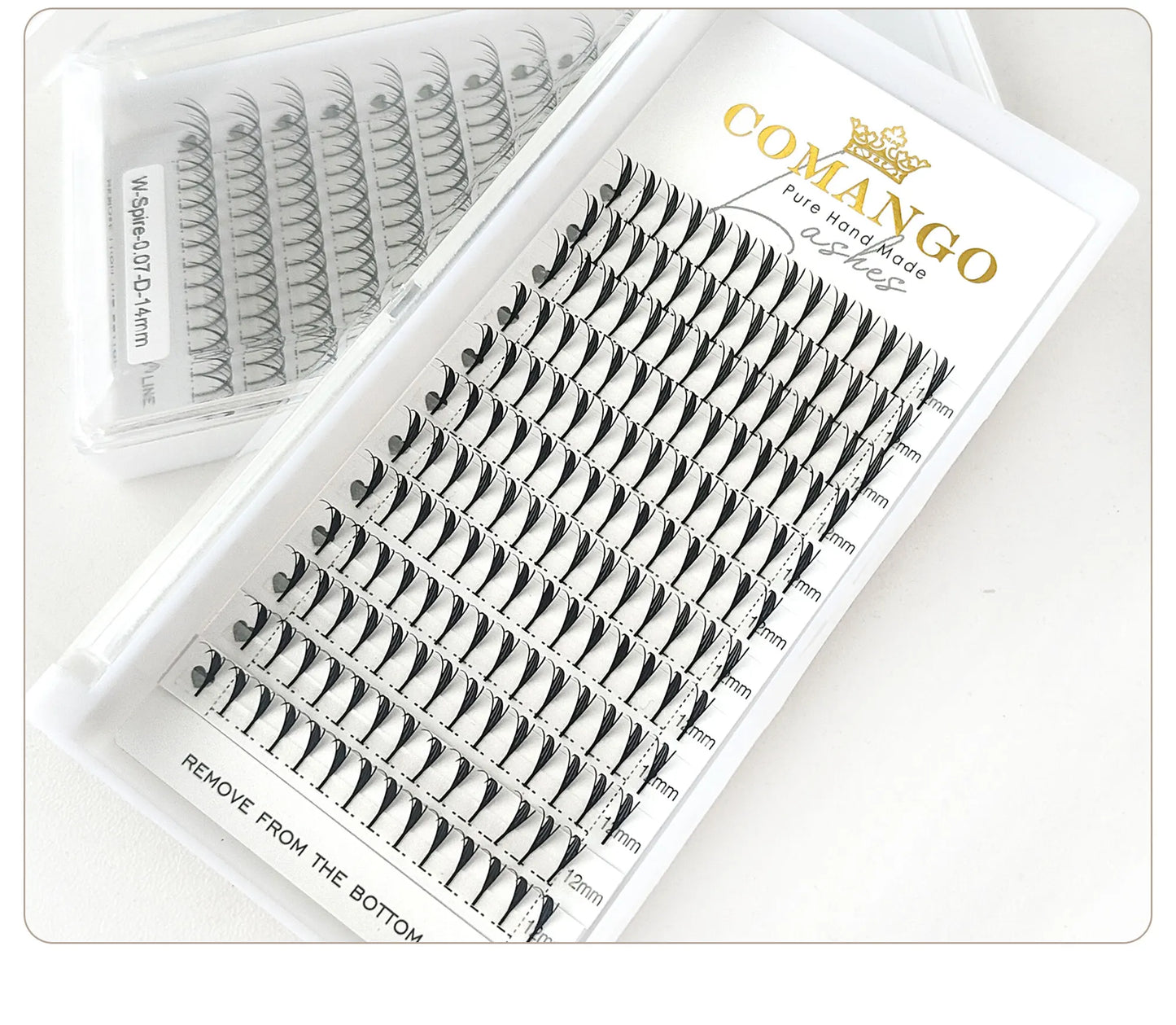 CoMango Comic Spire Lashes Light Luxury Manga Feather Shape Premade Fans Lash Russian Volume W Shaped Eyelash Extensions