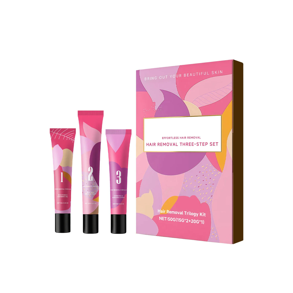 Facial Hair Removal Cream for Three Step Kit Lip Chin Upper Lip Women Home Use Gentle With Softening Gel Soothing Lotion