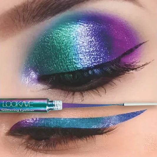 Shiny Chameleon Liquid Eyeliner Metallic Glitter Eyeshadow Multicolor Eye Liner Pearlescent Polarized Aurora Eye Pigment Makeup