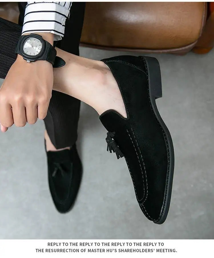 Men's Casual Leather Shoes Mens Fashion Patchwork Party Wedding Loafers Moccasins Men Slip-on Light Comfortable Driving Flats