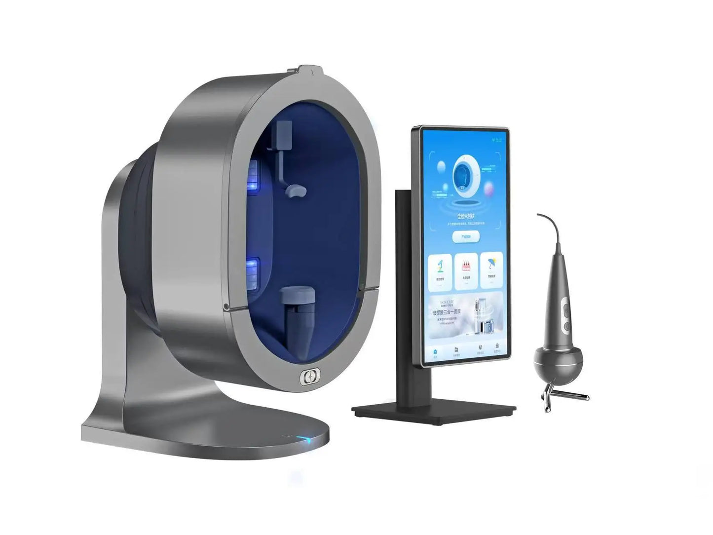 3D Facial Skin Analyzer Machine 21.5 Inch AI 8 Light Spectrum Skin Care Scanner Hair Analysis for Business Beauty Care