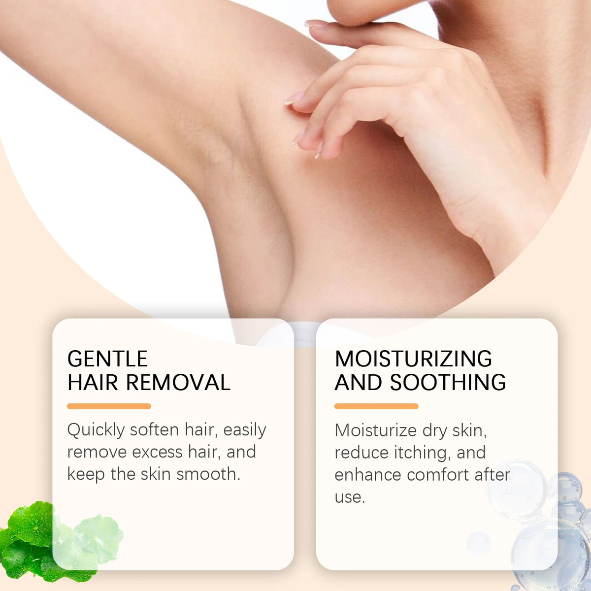 Centella Asiatica Hair Removal Cream Gentle Vaseline Painless Health Hair Remover Growth Inhibitor For Body Lip Armpits Leg Care