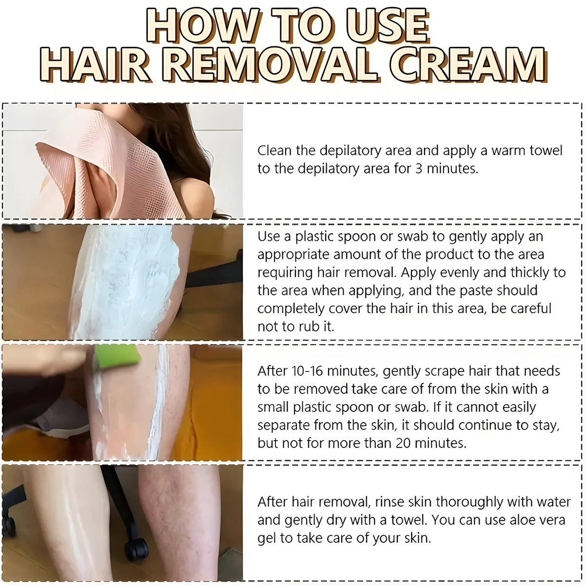 Lemon Bee Venom Hair Removal Cream, Used to Remove Hair from Areas Such as Beards and Underarms, Bikini Areas, with a Gentle Formula Suitable for All Skin Types