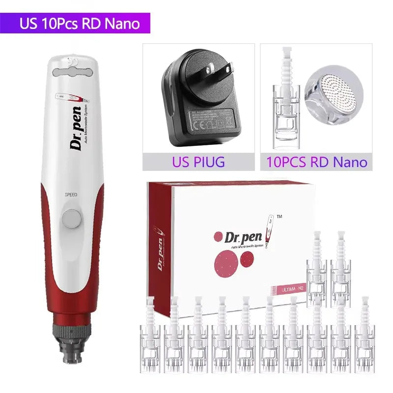 Derma Pen Ultima N2 Professional Micro Skin Pen Wireless Electric Skin Repair Tool Kit 0.25mm Needle Skin Care Device