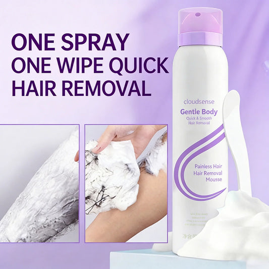 Hair Removal Mousse Pain Free Depilatory Underarm Leg Arm Body Long-Lasting Growth Inhibitor Smooth Skin Care Foam Mousse Spray