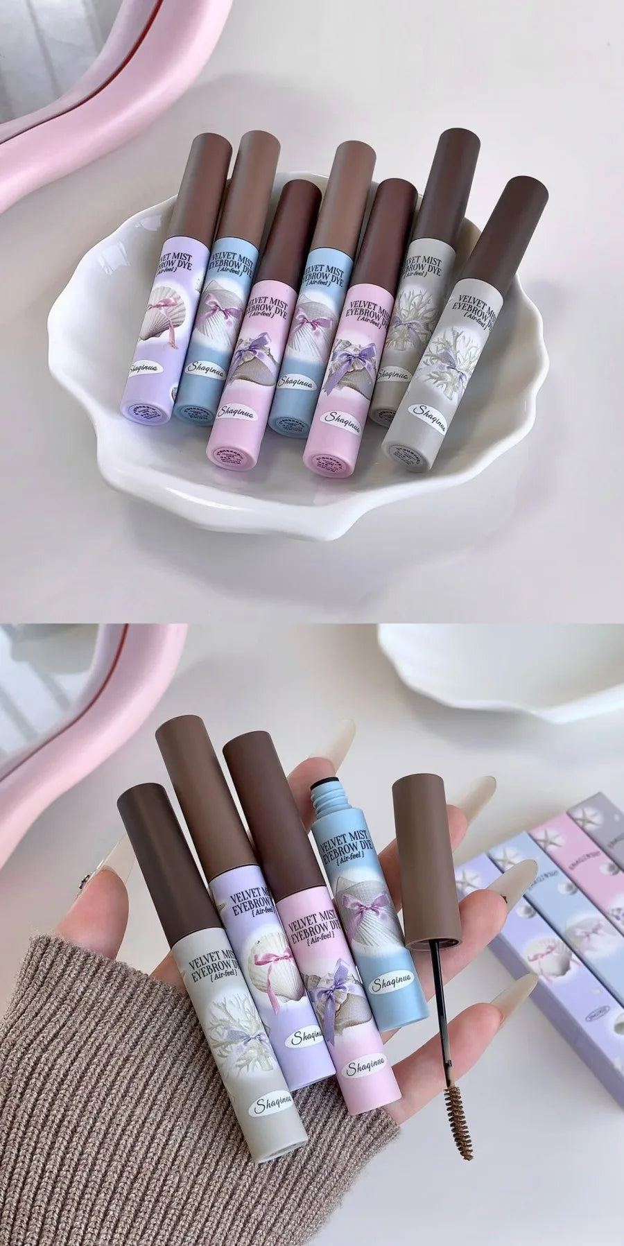 Cute Natural Mist Eyebrow Enhancer Dye Gel Tint Mascara SHAQINUO Long Lasting Quick Dry Dyeing Brow Tattoo Tint Brow Makeup