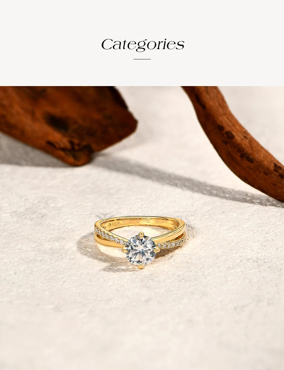 ATTAGEMS Classic Moissanite Wedding Ring Four Claws Original s925 Sterling Silver Jewelry for Women Engagement Band High Quality