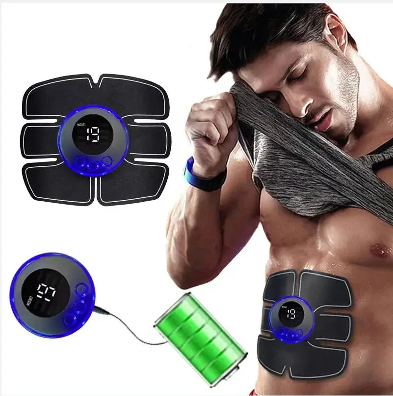 1pcs EMS Abdominal Muscle Stimulator Fitness ABS Arm Training Patches Muscle Exercise Instrument USB Charging ﻿