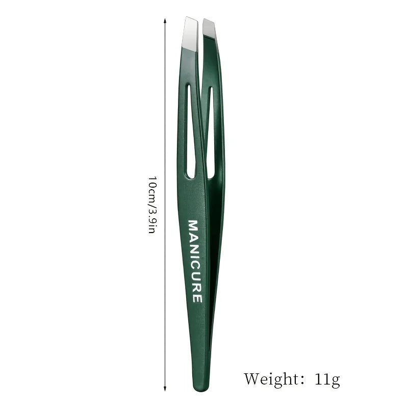 1pcs Colorful Stainless Steel Eyebrow Tweezer Colorful Hair Beauty Fine Hairs Puller Slanted Eye Brow Clips Removal Makeup Tools