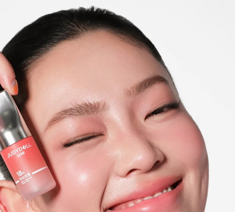 Judydoll Natural Flushed Liquid Blush - Brightening Glow Cheek Tint for Radiant Blurring Effect