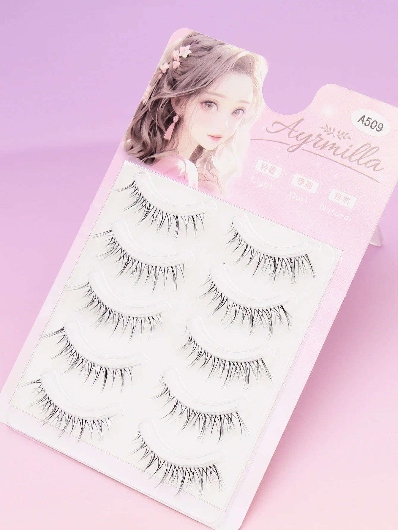 5 Pairs natural Lashes Faux Mink Eyelashes Winged End Eye Elongated Eyelashes Natural long full false lashes Makeup
