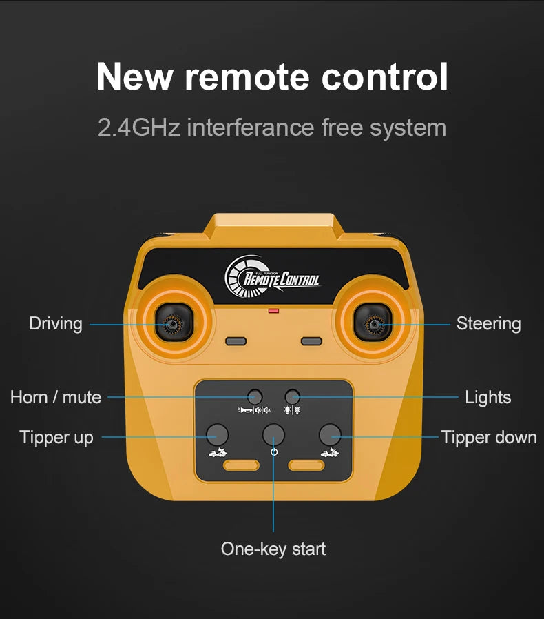 Double E E591 1/20 A40G RC Car Engineering Vehicle Kids Remote Controlled Articulated Dump Truck Toys for Boys Christmas Gifts