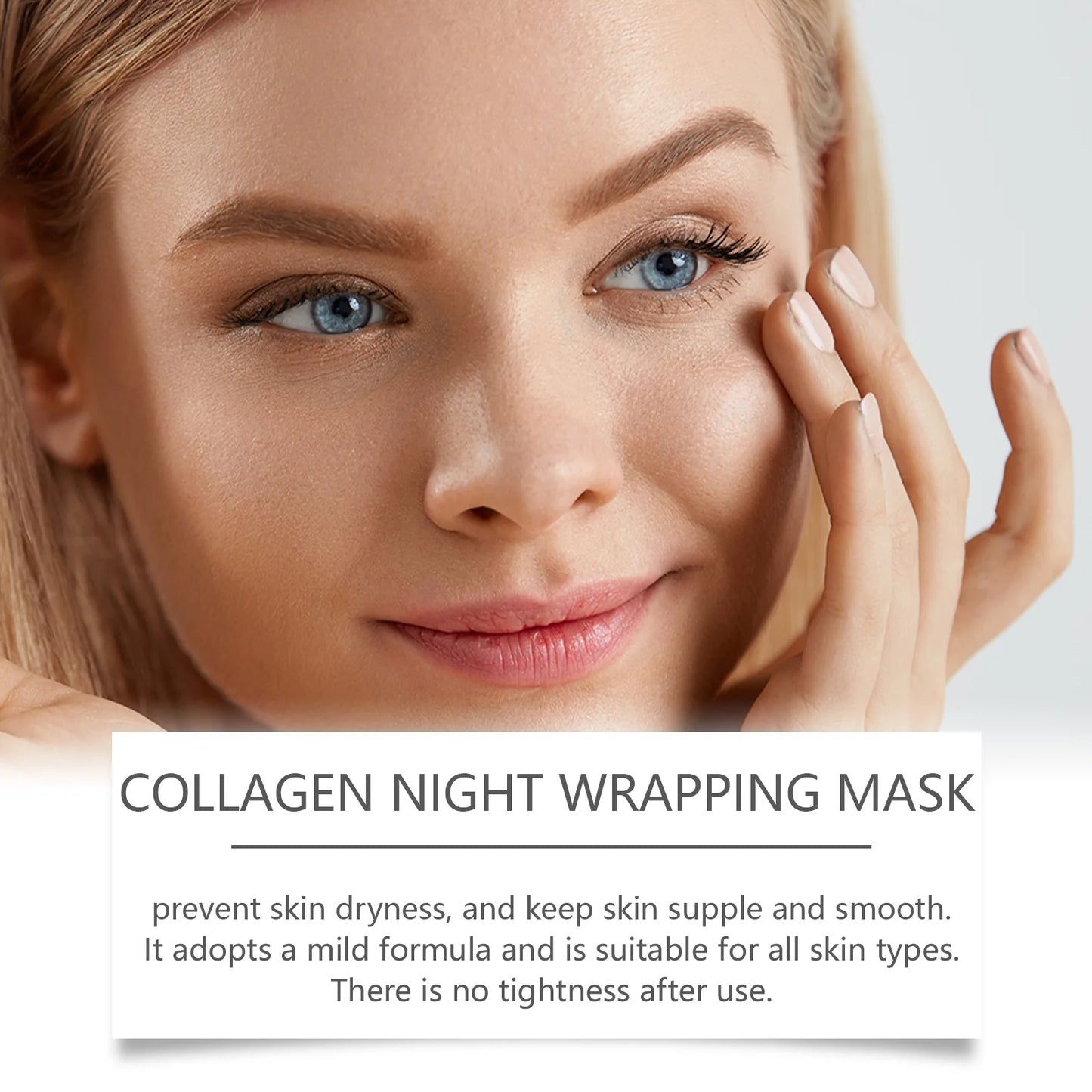 Hoygi Collagen Night Wrapping Mask Deep Nourishment Skin Firming Brightening Skin Tone Shrink Pores Mild Formula Sleeping Mask