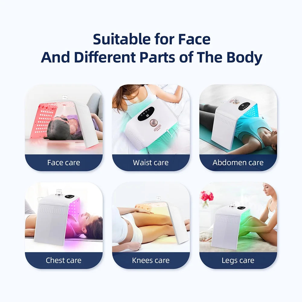 Foldable 7 Colors LED Photon Machine With 3 Levels Nano Spray Skin Moisturizing Face&Body Mask Beauty Salon Home Use Skin Care