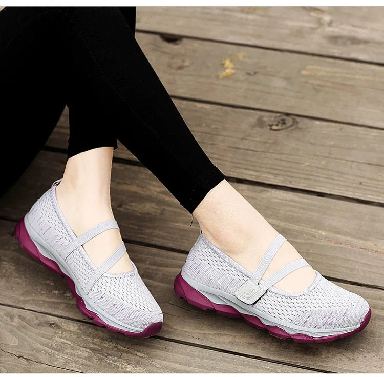 Women Flats Shoes Summer Mesh Sneakers Breathable Casual Shoes Women Loafers Lady Soft Walking Sneaker Boat Shoe Zapatos Mujer