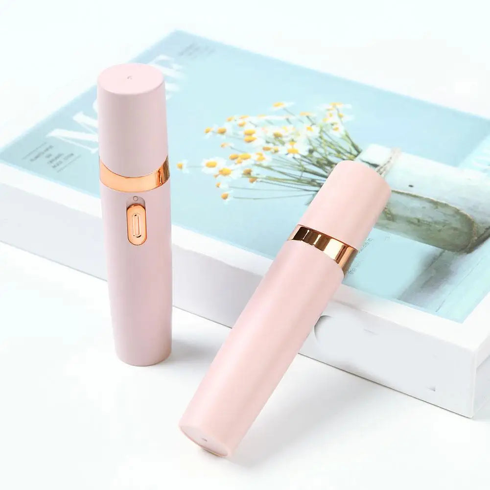 Effective Rechargeable Face Epilator Long-Lasting Waterproof Body Hair Removal with LED Lights Facial Electric Shaver for Woman