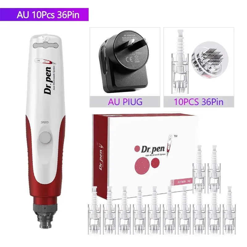 Derma Pen Ultima N2 Professional Micro Skin Pen Wireless Electric Skin Repair Tool Kit 0.25mm Needle Skin Care Device