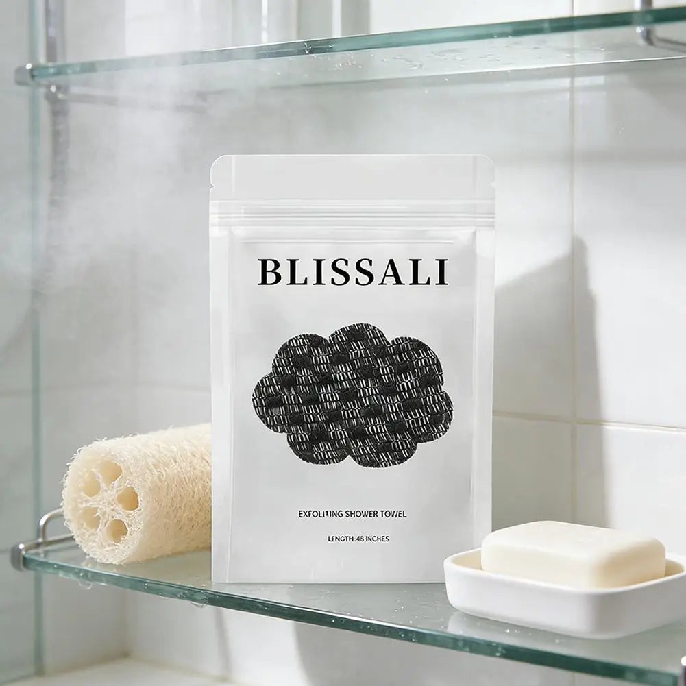 Bath Towel Exfoliating Deep Cleansing Shower Towel Skin Care Exfoliating  Brush Tool Bath Accessory Black, Pink