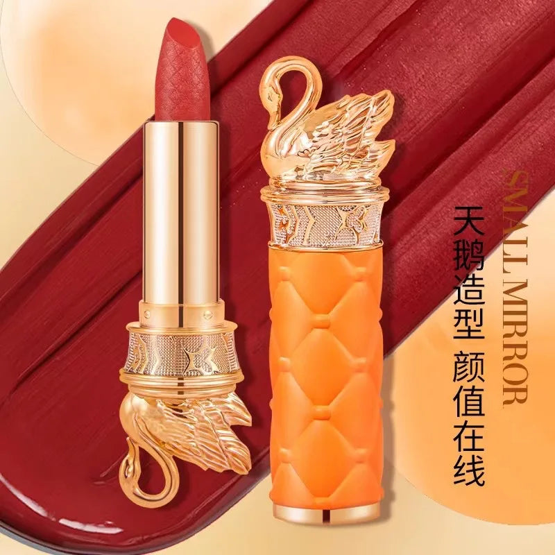 Swan Velvet Matte Lipstick Waterproof Long Lasting Red Matte Korean Full Coverage Lip Makeup