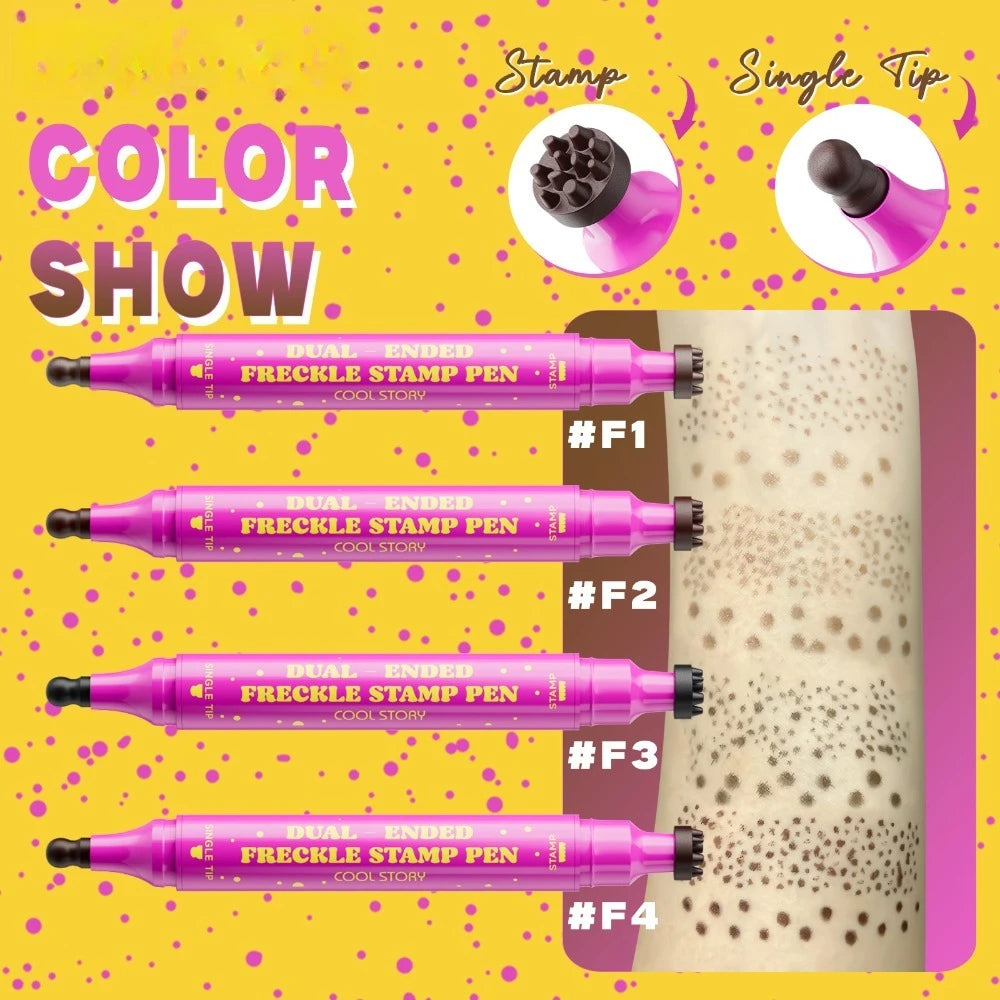 Double Eyeliner Freckles Pen All-in-One Natural Waterproof Lasting Seal Spot Pen Natural Simulation Concealer Pen Makeup Tools