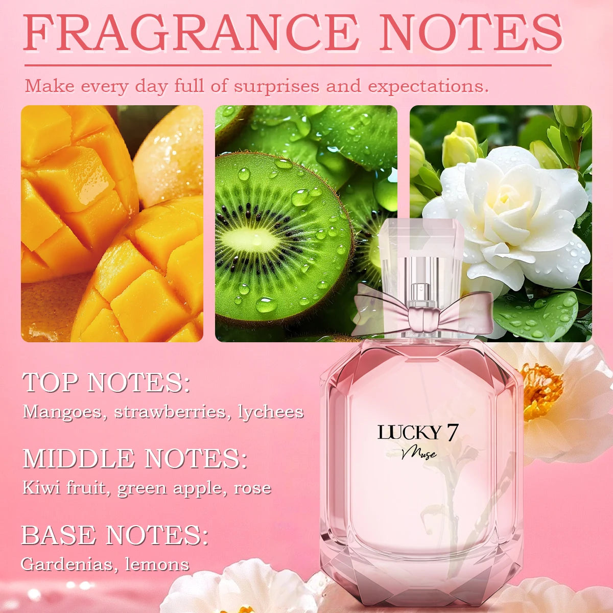 MINISO LUCKY 7 Women Perfume Original Luxury Floral Fruity Eau De Parfum Designer Fragrance For Woman Body Spray 100ml