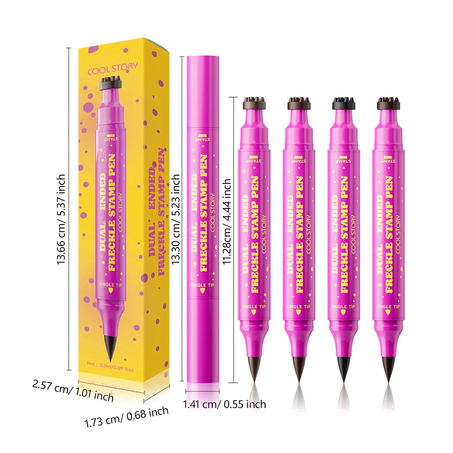 Double Eyeliner Freckles Pen All-in-One Natural Waterproof Lasting Seal Spot Pen Natural Simulation Concealer Pen Makeup Tools