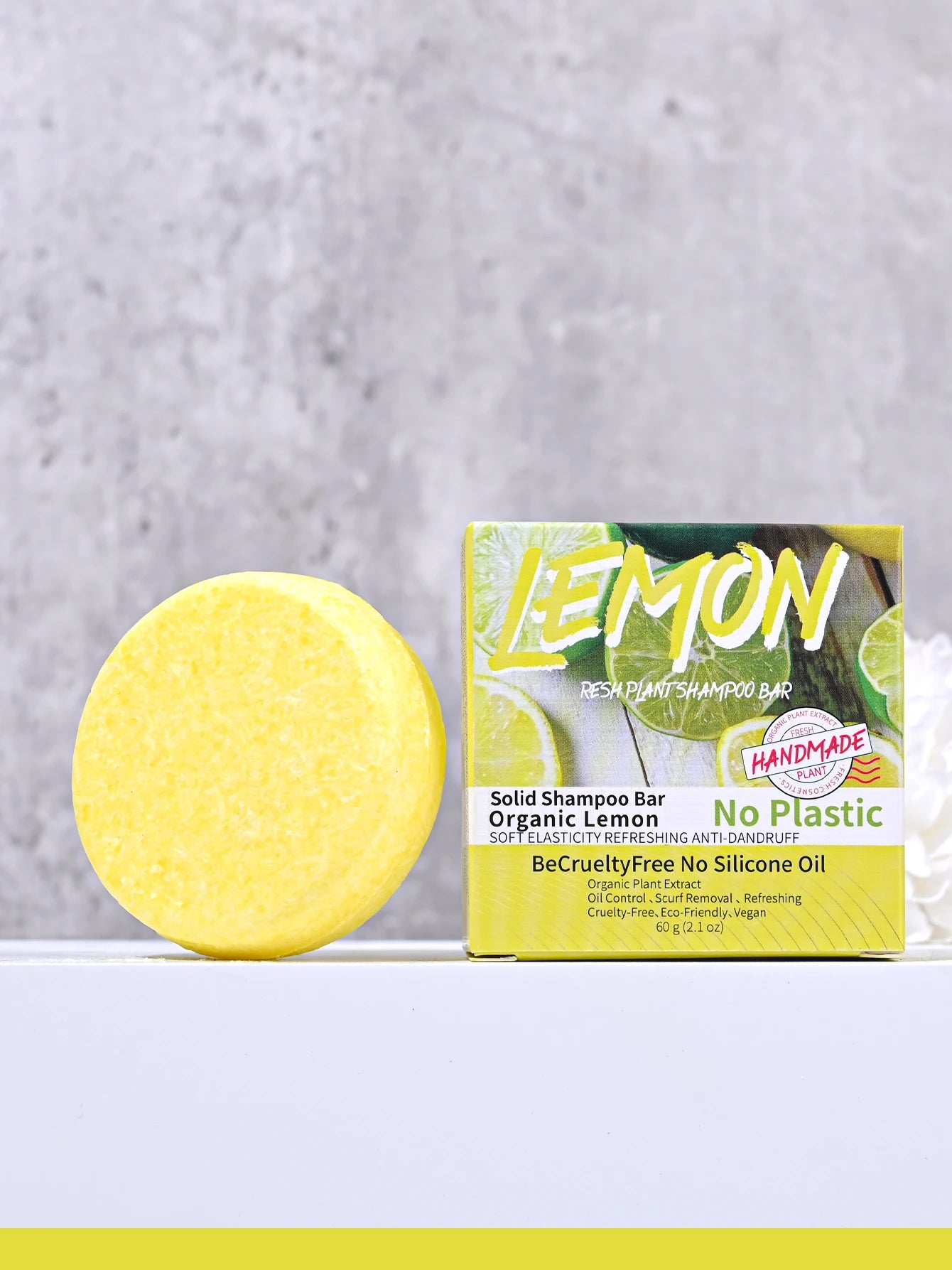 Fresh Lemon Essential Oil Soap For Hair Washing Handmade Soap For Oil Control Dandruff Removal Smooth Hair Natural Organic