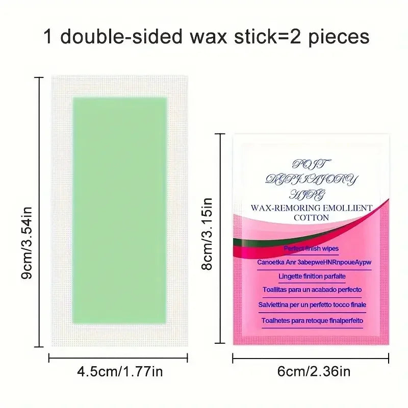 Fast Depilatory Wax Strips For Hair Removal Wax Paper Cold Wax Strips Paper For Face Neck Arm Leg Body Beauty Health Care Tools