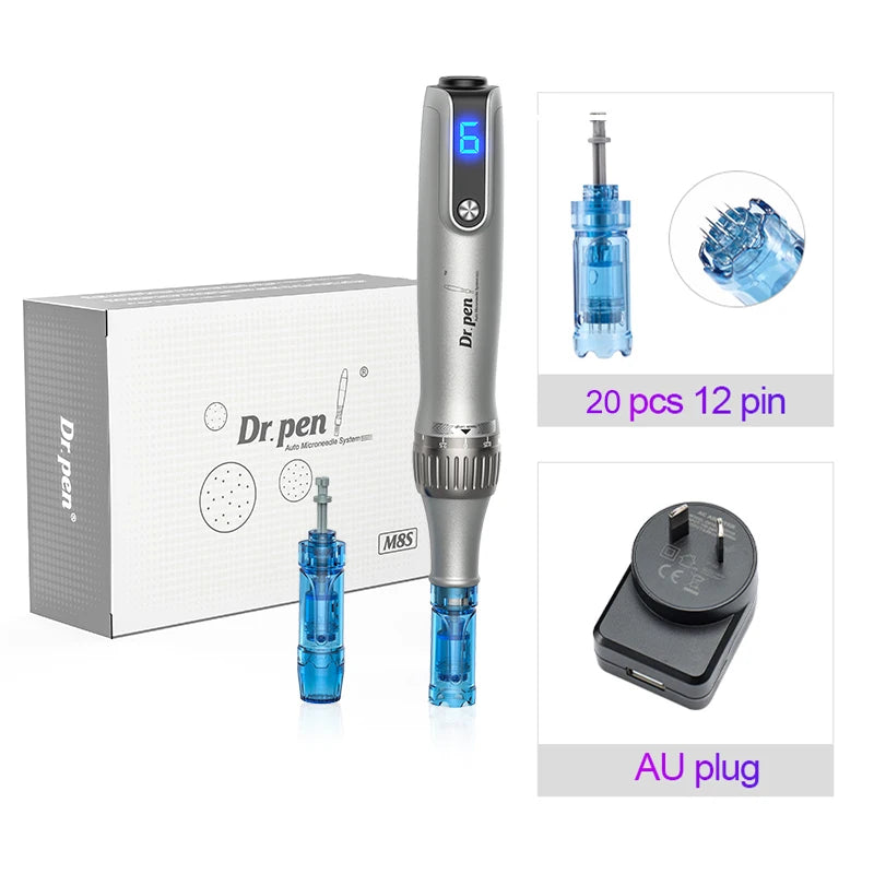 Authentic Dr pen Ultima M8S With 22 pcs Needle Pin Microneedling Pen Wireless Derma Pen Beauty Machine needle length 0.25 mm