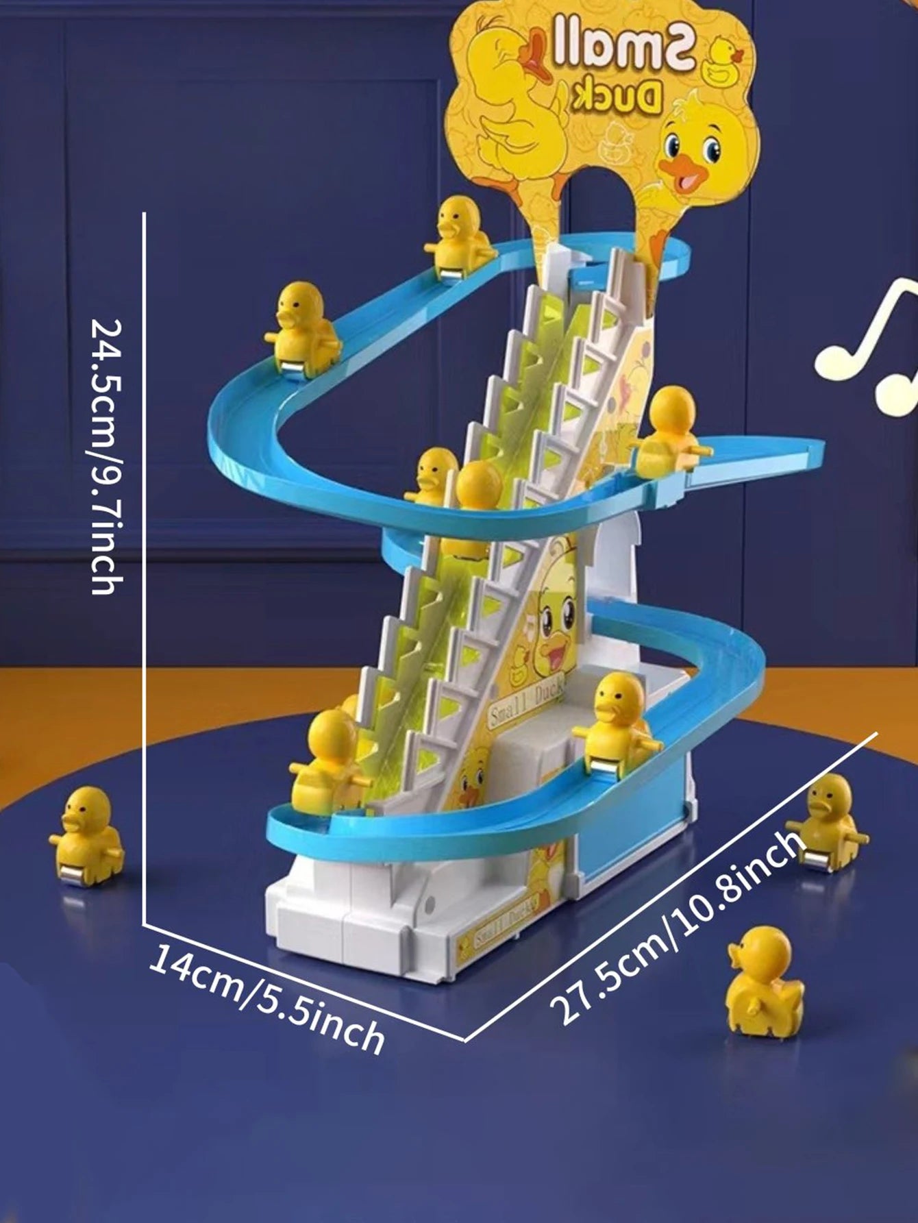 Ducklings Climbing Baby Toys Electric Duck Track Slide Toys Boys Girls Electric Stairs Toy  Musical Slide Toys for Children Kids