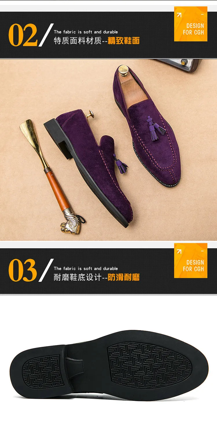 Men's Casual Leather Shoes Mens Fashion Patchwork Party Wedding Loafers Moccasins Men Slip-on Light Comfortable Driving Flats