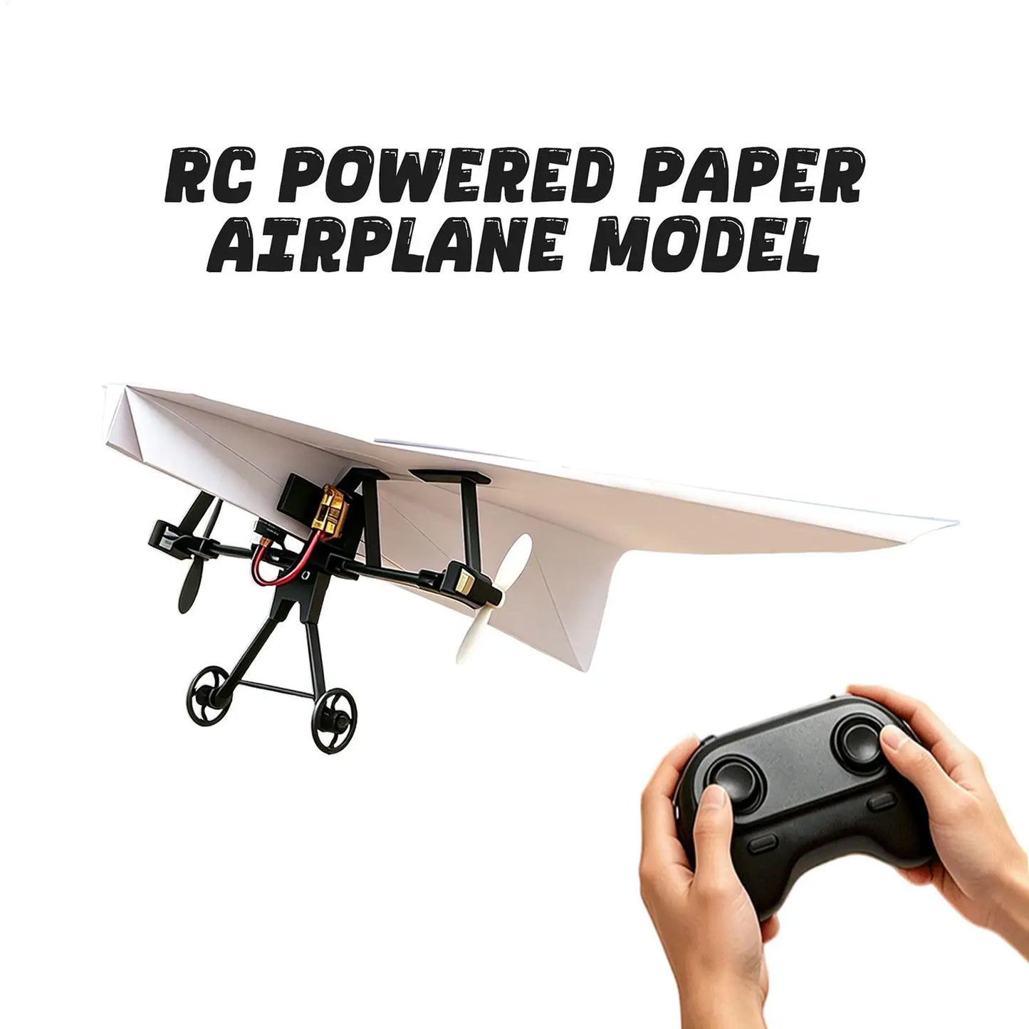 DIY RC Paper Airplane Kit Plane Toy With Gyro Stabilizer Electric Remote Control Plane For Boys Girls Backyard Park Beach