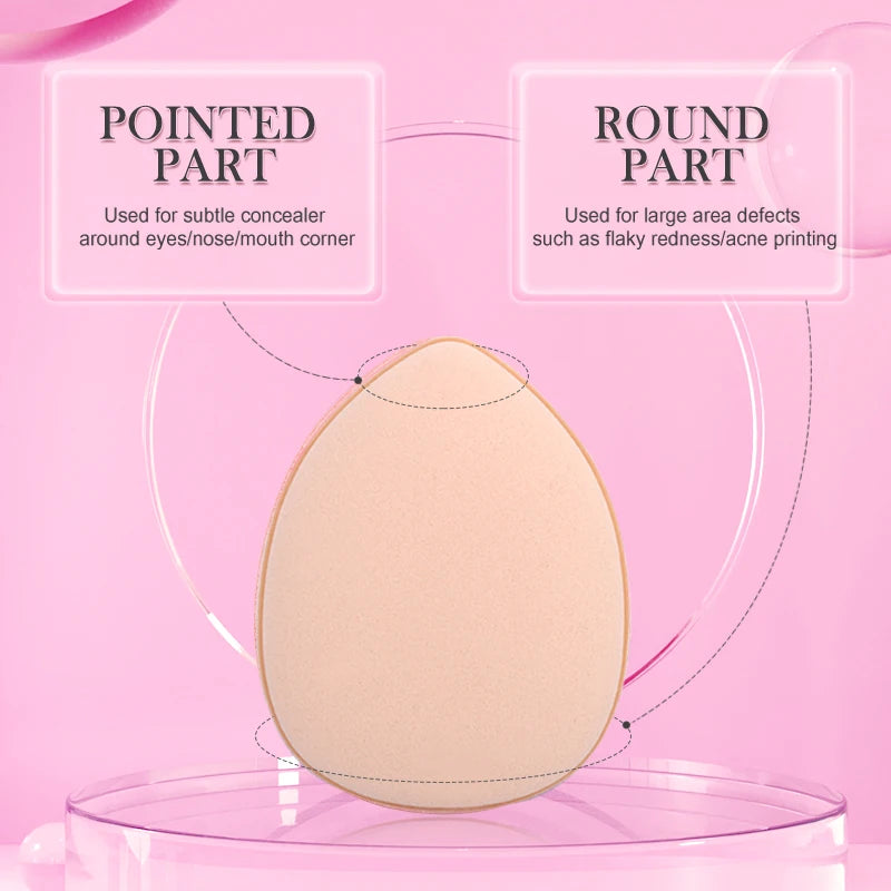 20Pcs Mini Finger Puff Makeup Sponge Set Air Cushion Cosmetic Puffs Wet & Dry BB Cream Applicator Concealer Foundation Puff